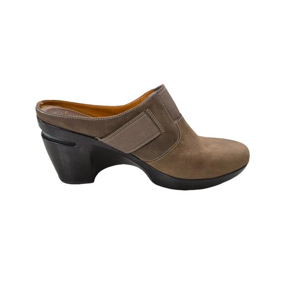 Cole Haan Air Sara Clogs Womens 9B Brown Leather Mules Slip On Block Heel - Picture 3 of 9